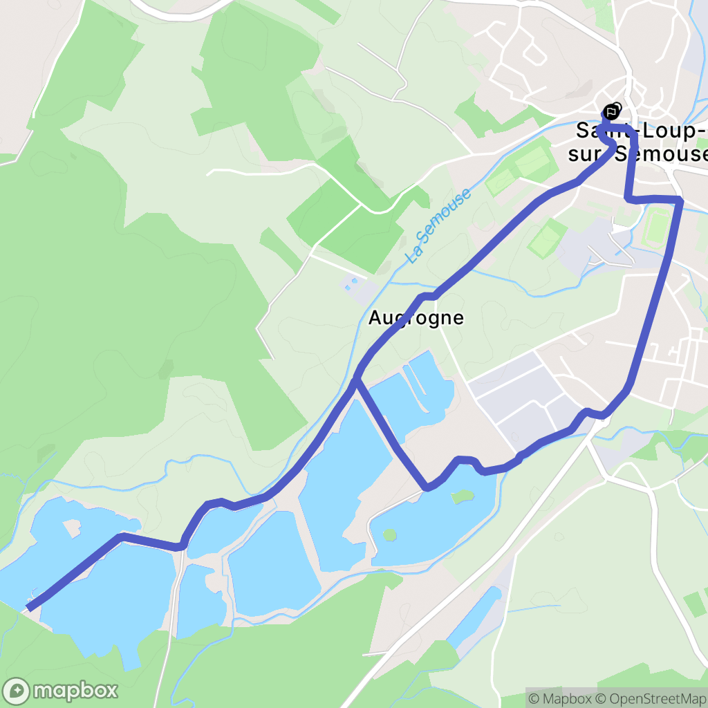 Saint-Loup-sur-Semouse : carte du parcours de randonnée - France