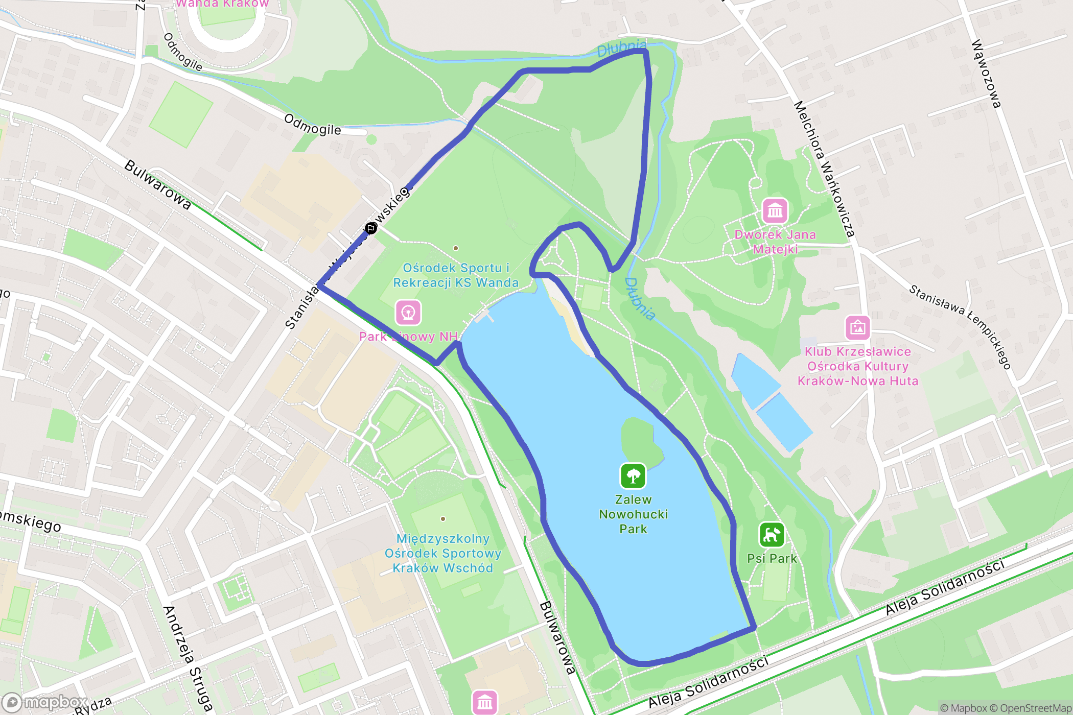 Kraków: mapa trasy - Poland