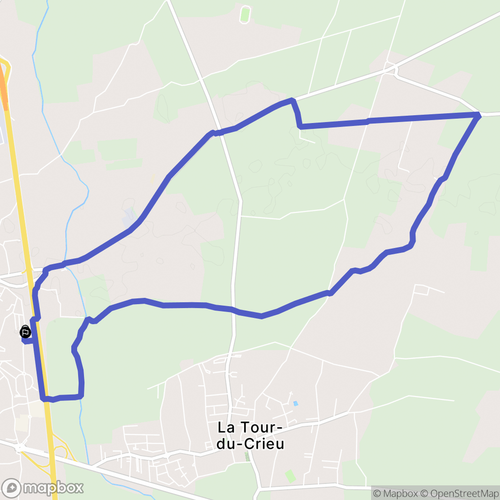 Pamiers : carte du parcours de randonnée - France