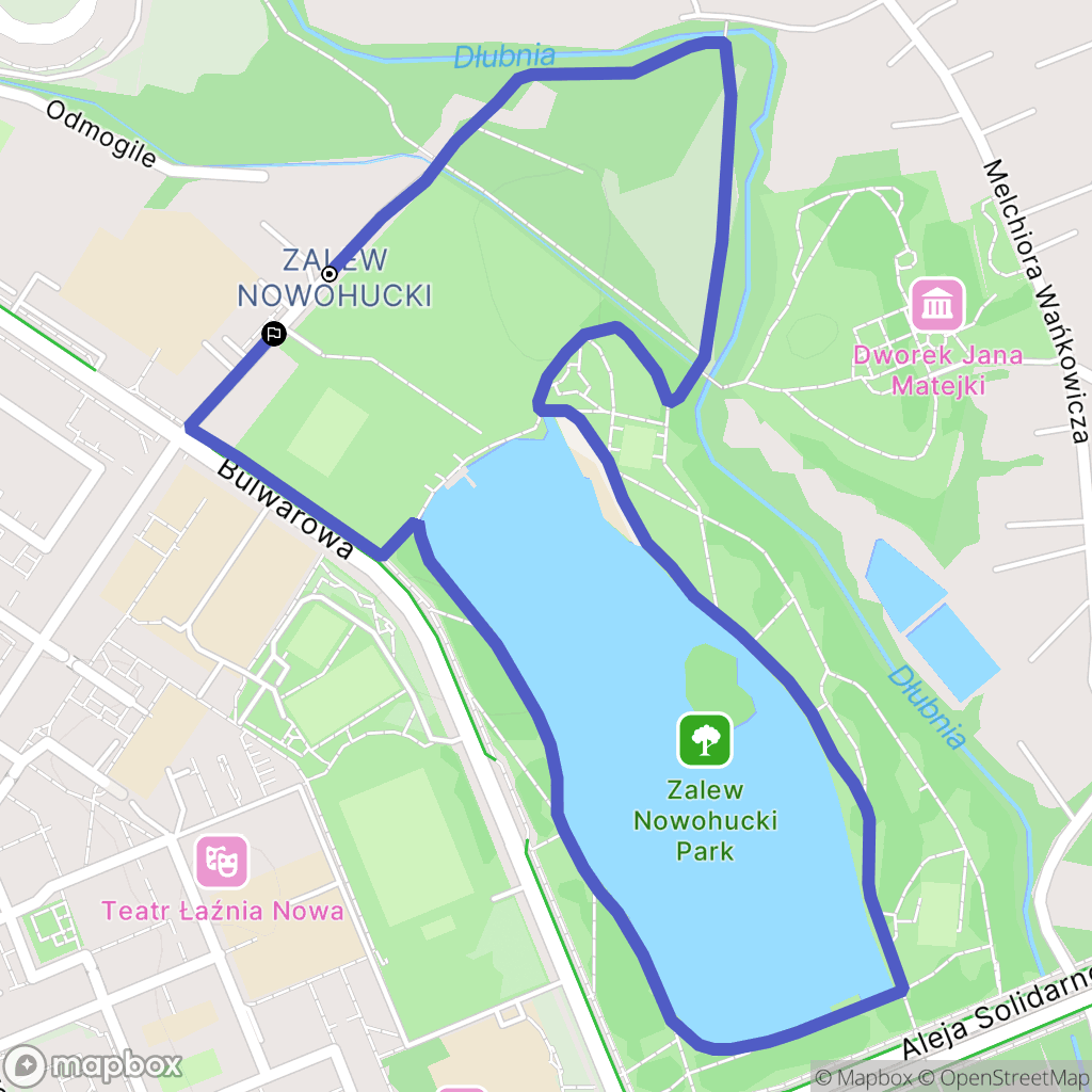 Kraków: mapa trasy - Poland