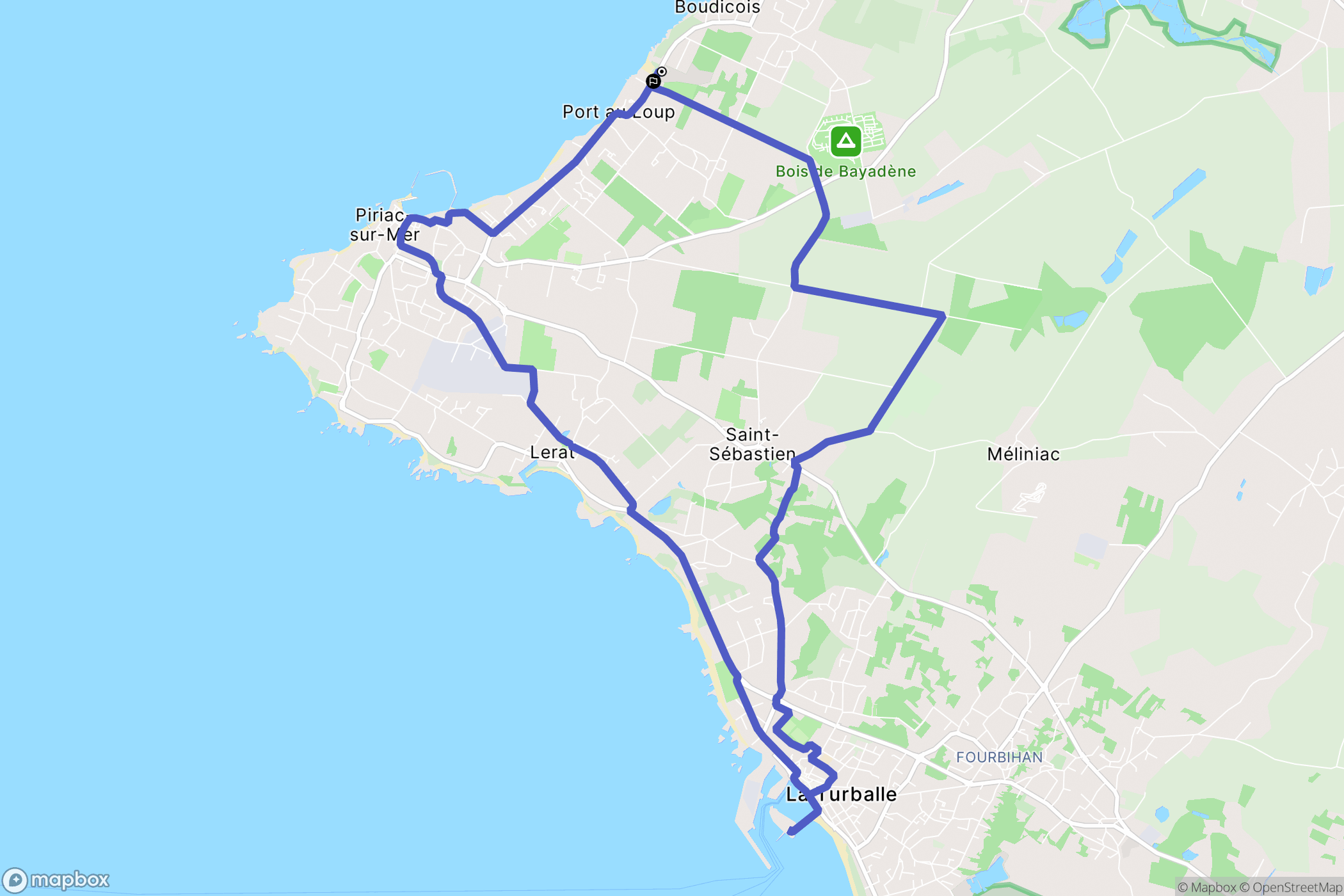 Piriac-sur-Mer : carte du parcours de randonnée - France