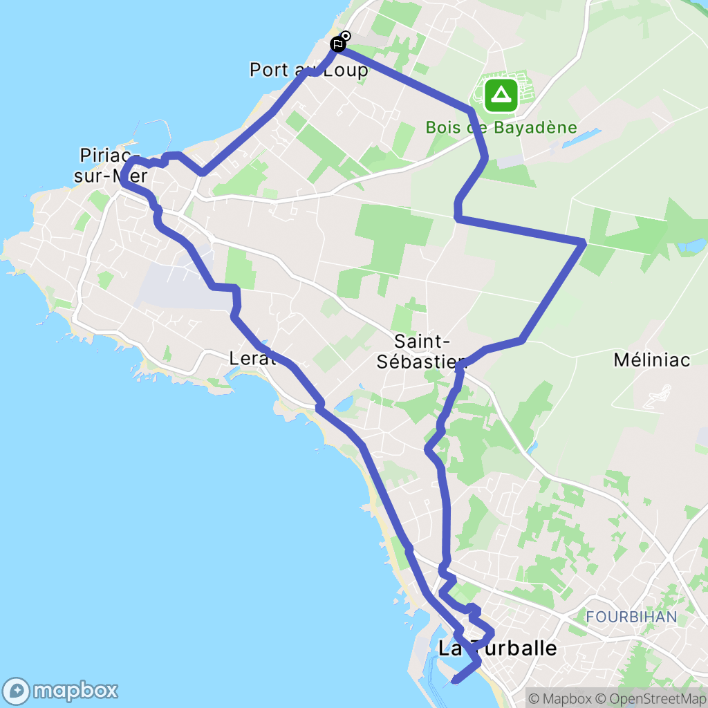 Piriac-sur-Mer : carte du parcours de randonnée - France