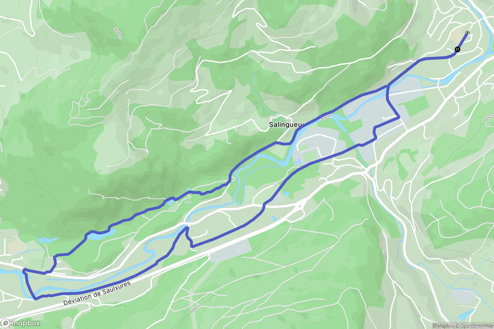 Cornimont : carte du parcours de randonnée - France
