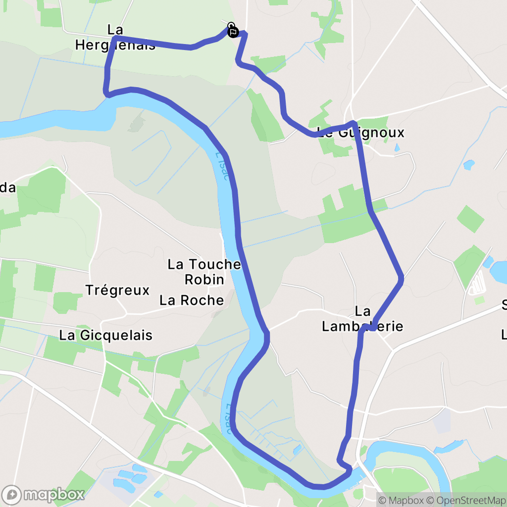 Fégréac : carte du parcours de randonnée - France