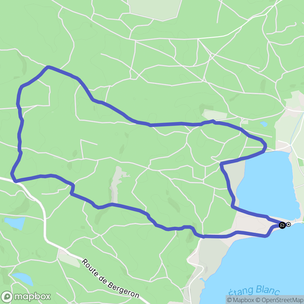 Soustons : carte du parcours de randonnée - France