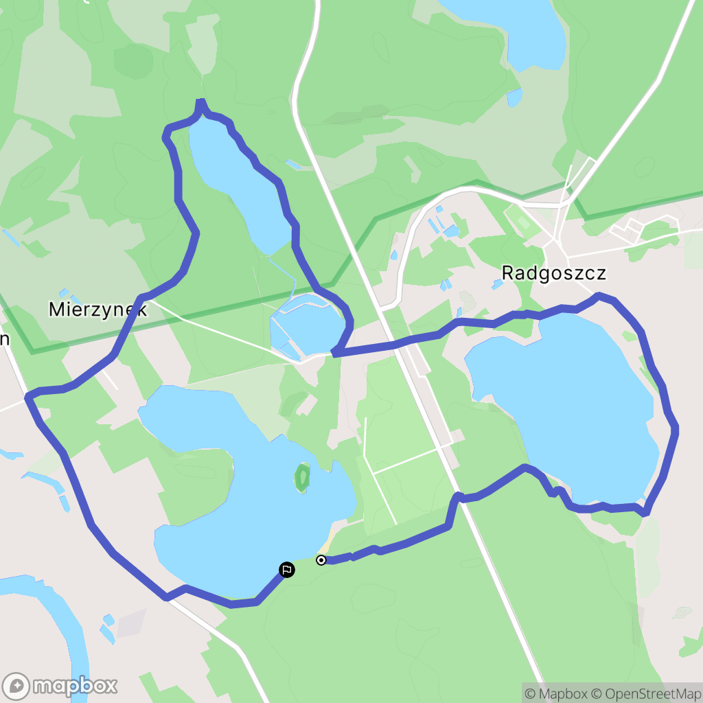 Mierzyn-Drzewce: mapa trasy - Poland