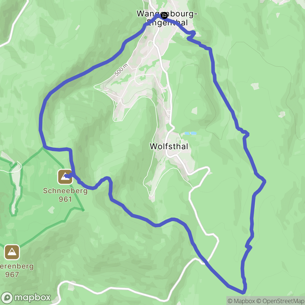 Wangenbourg-Engenthal : carte du parcours de randonnée - France