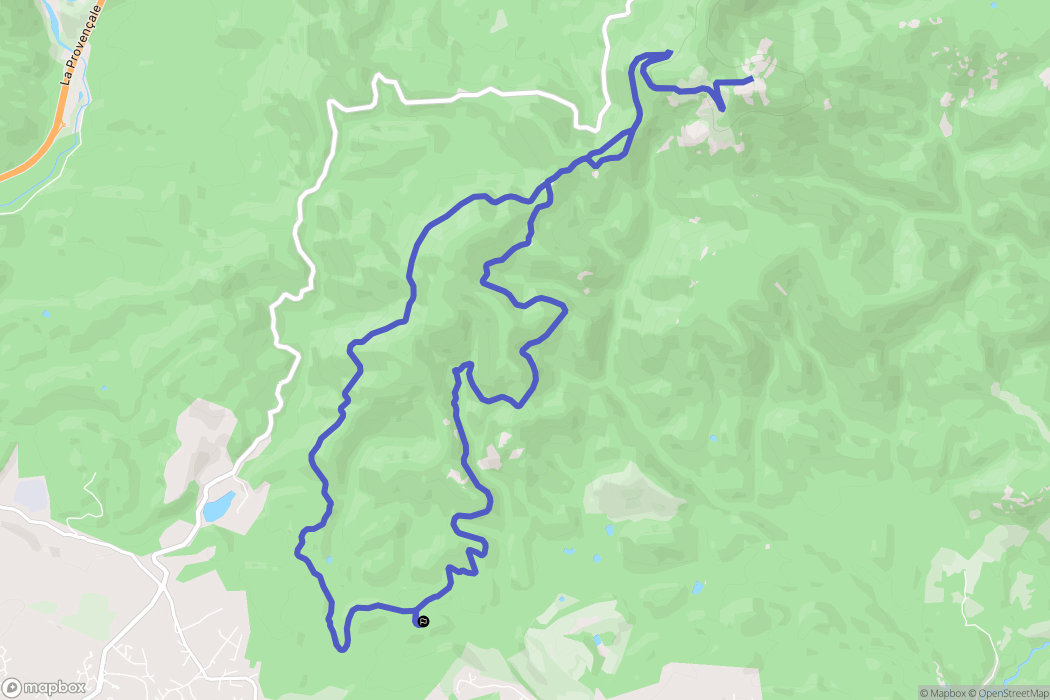Fréjus : carte du parcours de randonnée - France