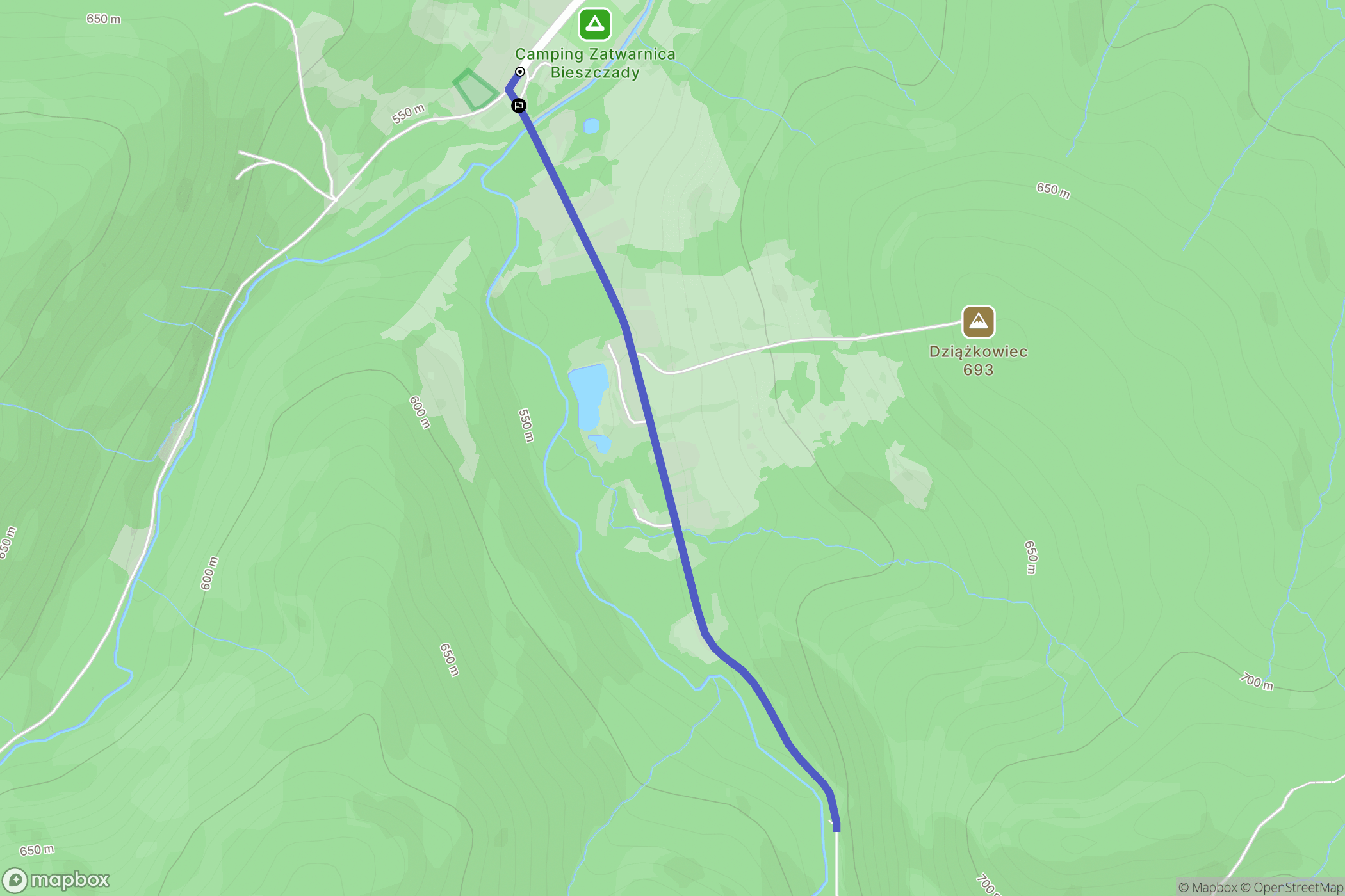 Zatwarnica: mapa trasy - Poland