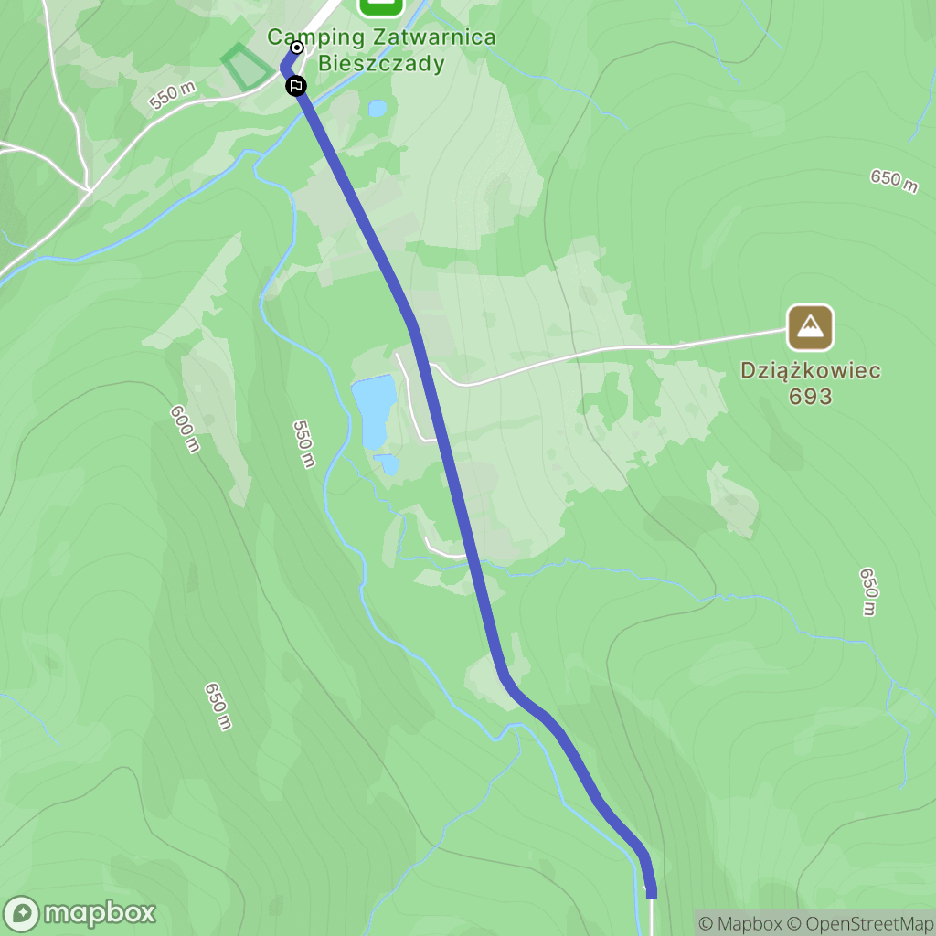 Zatwarnica: mapa trasy - Poland