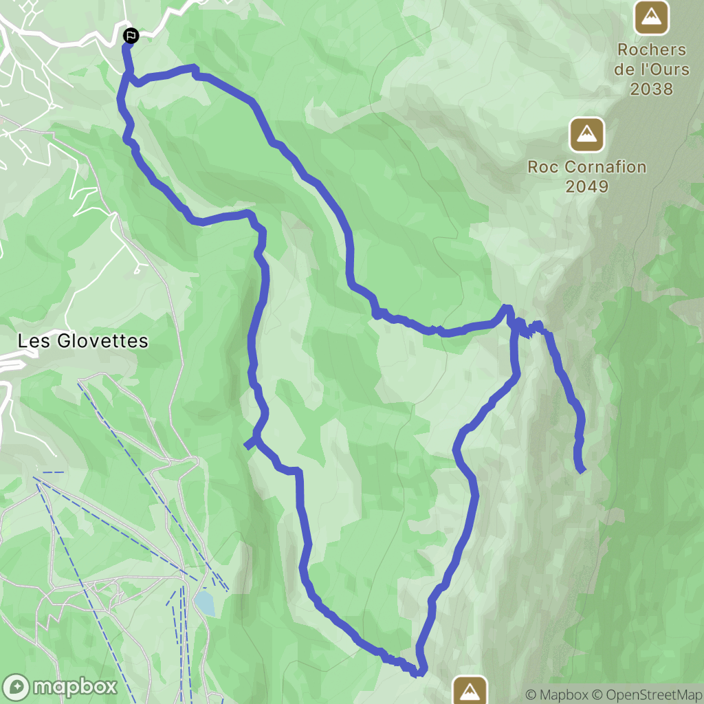 Villard-de-Lans : carte du parcours de randonnée - France