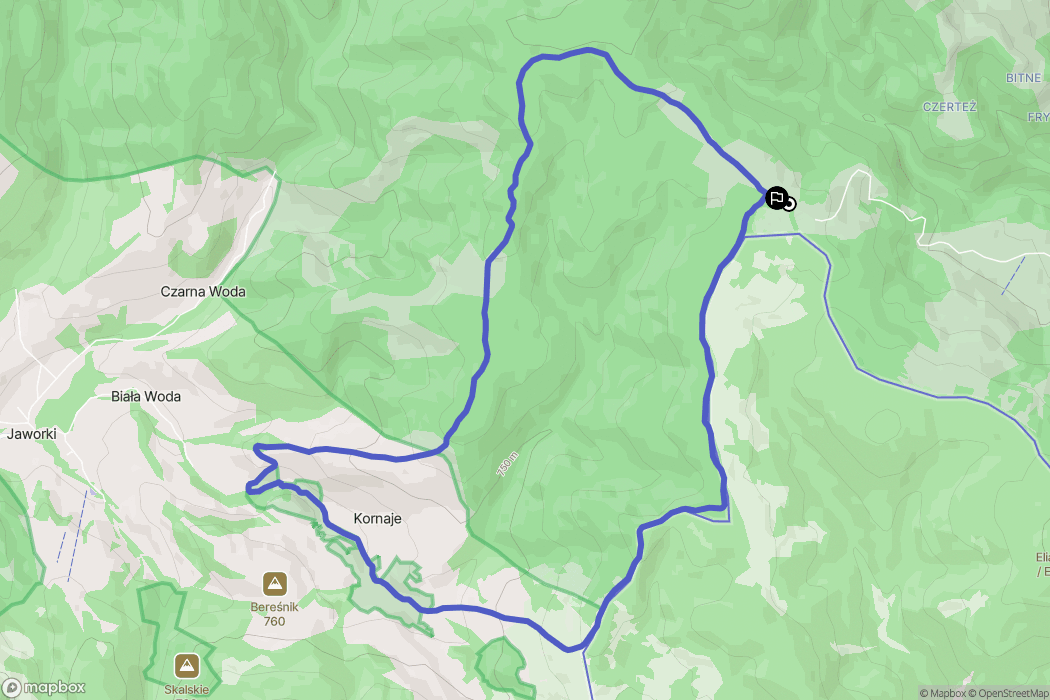 Piwniczna-Zdrój: mapa trasy - Poland