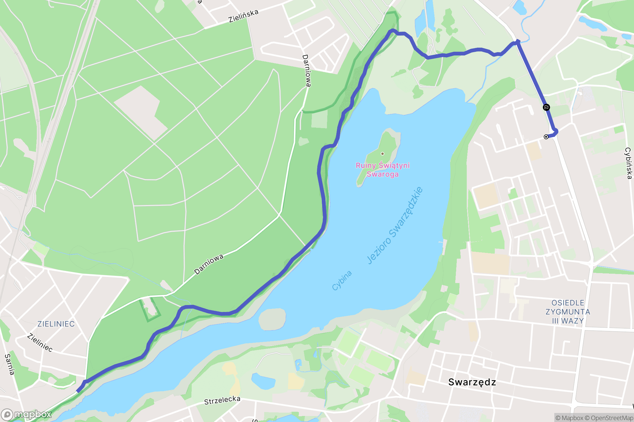 Swarzędz: mapa trasy - Poland