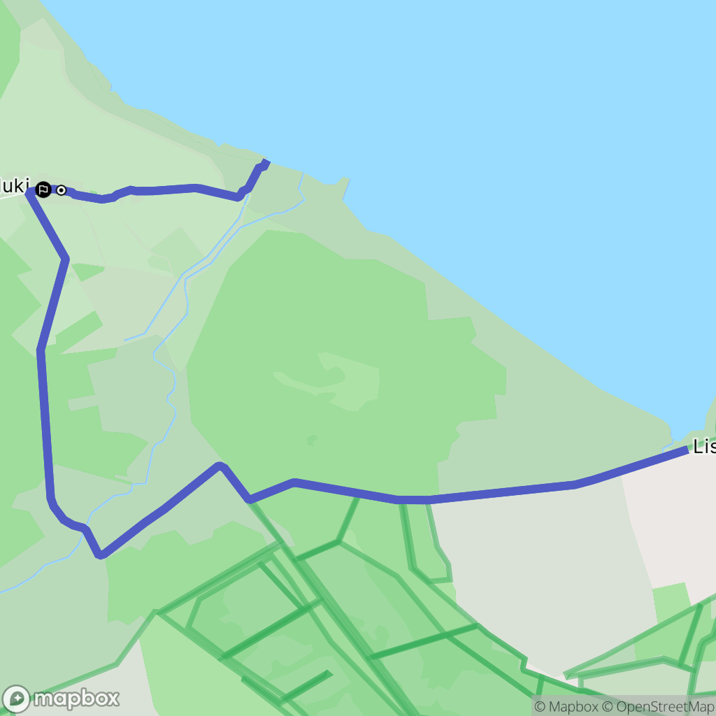 Kluki: mapa trasy - Poland