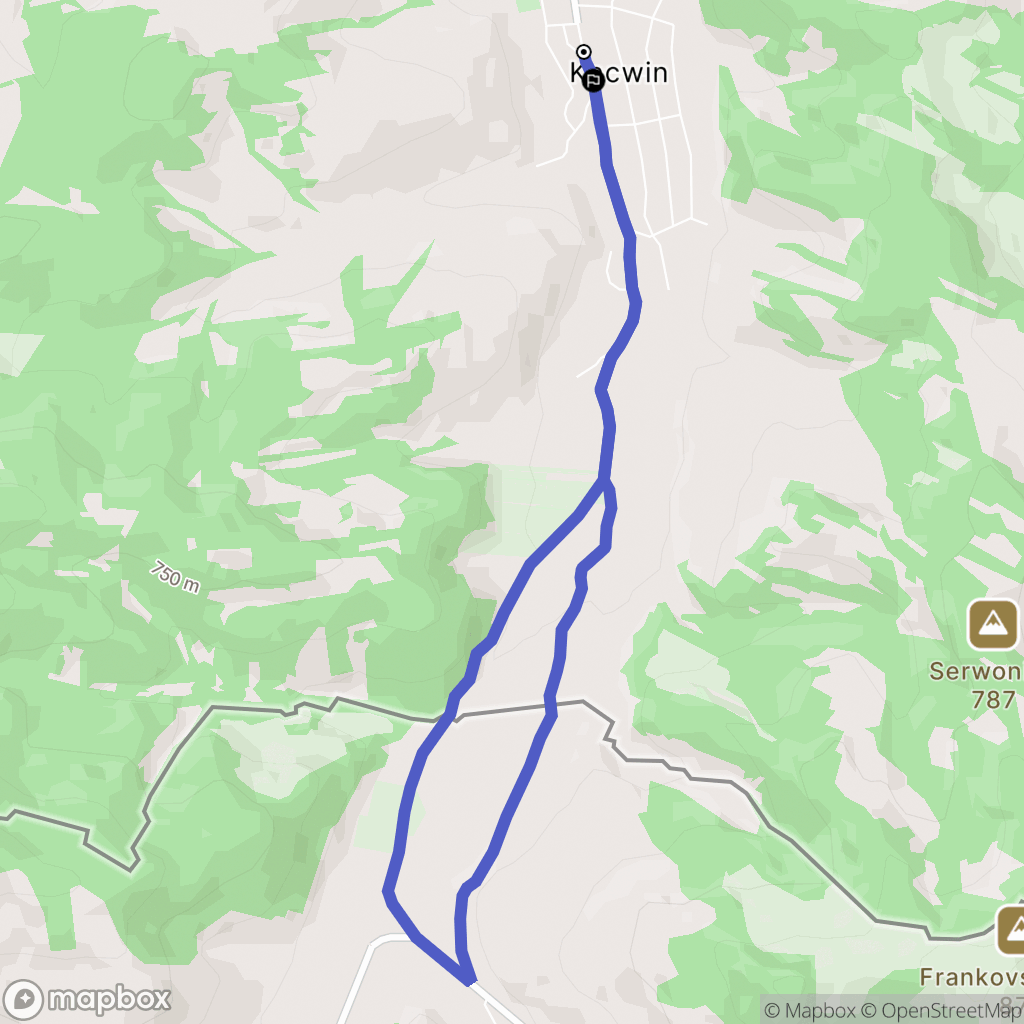 Kacwin: mapa trasy - Poland