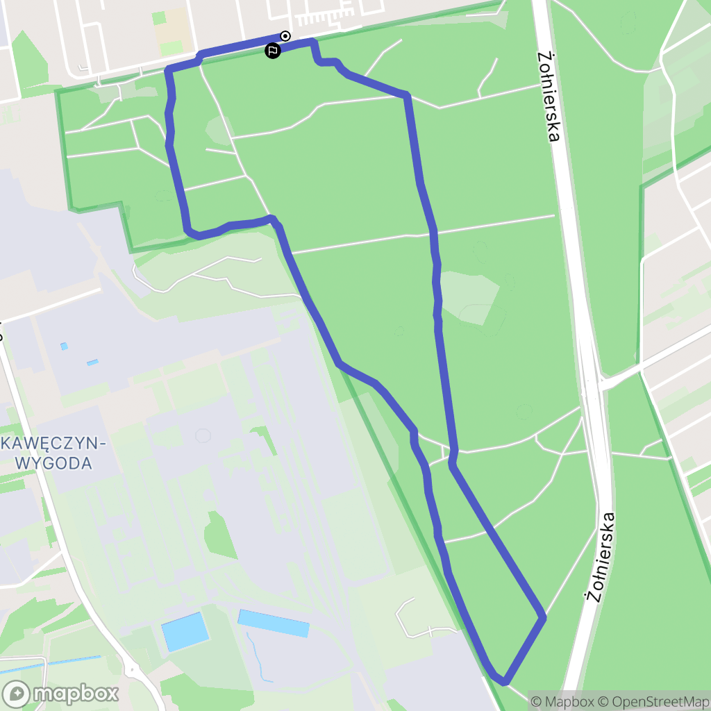 Ząbki: mapa trasy - Poland