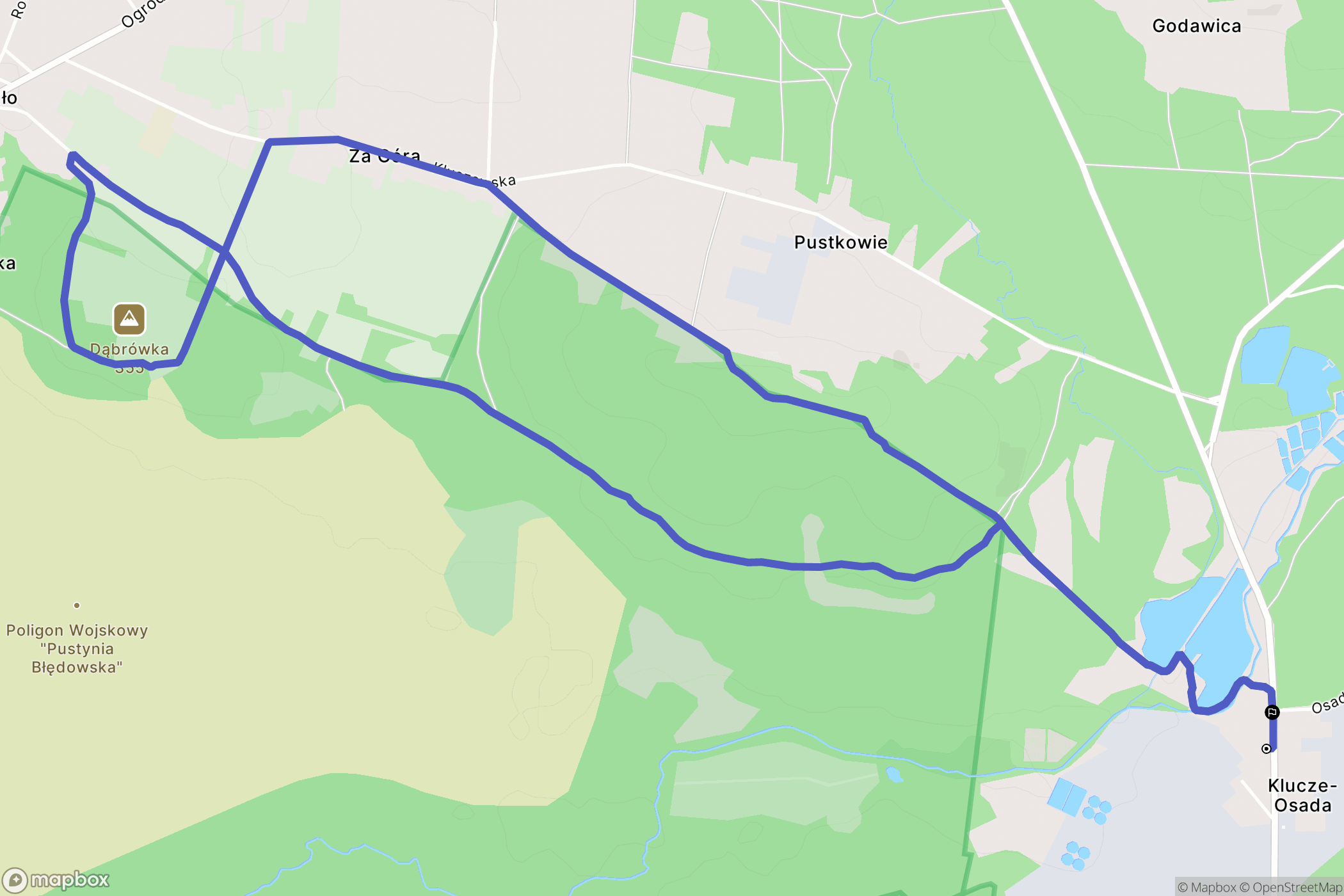 Klucze: mapa trasy - Poland