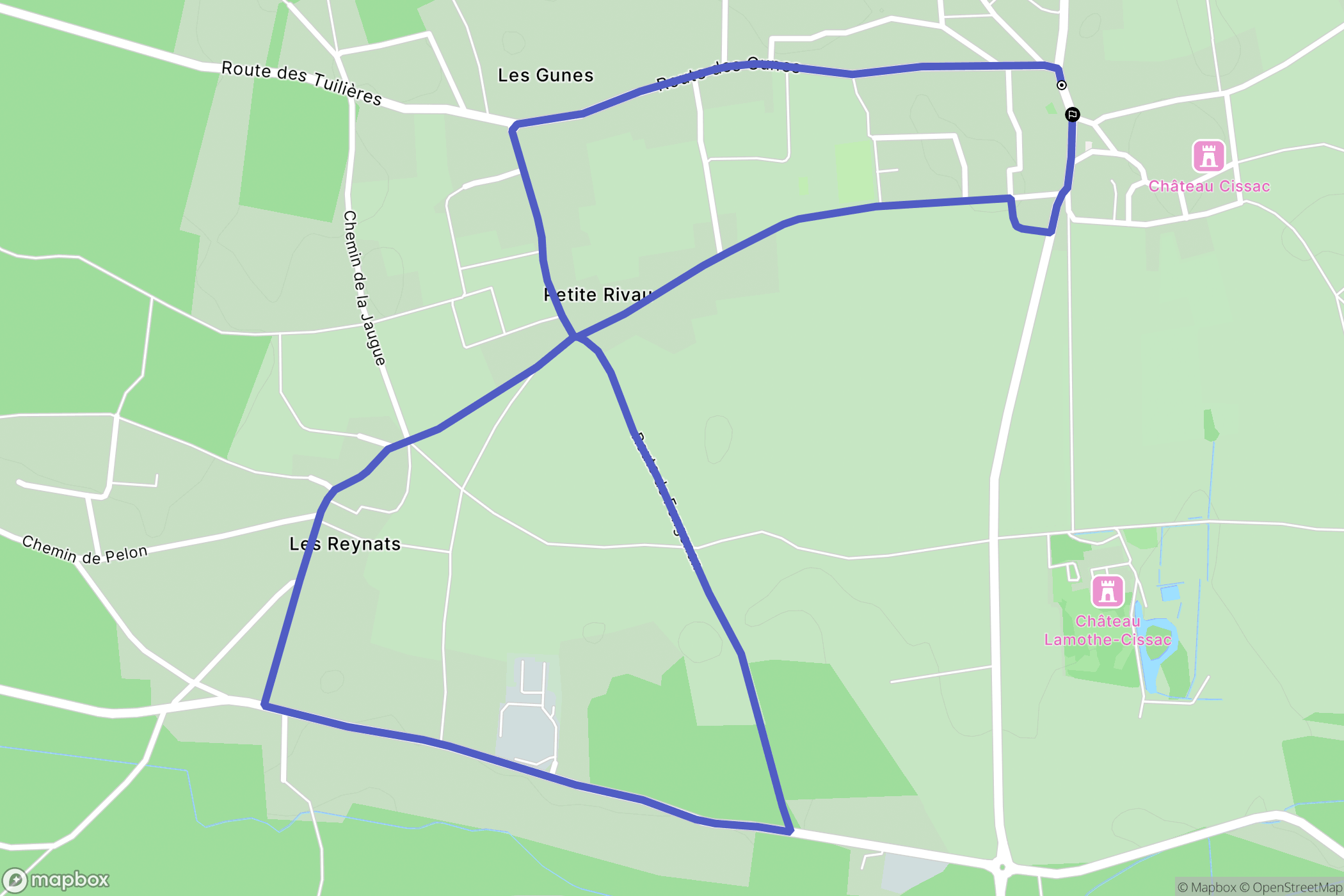 Cissac-Médoc : carte du parcours de randonnée - France