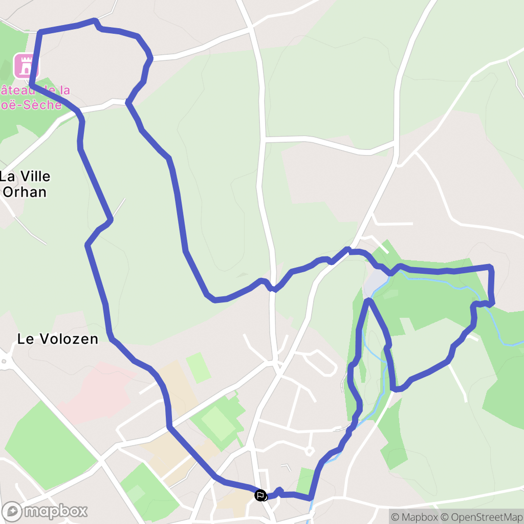 Quintin : carte du parcours de randonnée - France