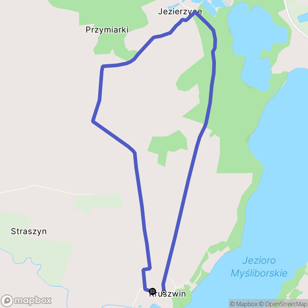 Kruszwin: mapa trasy - Poland