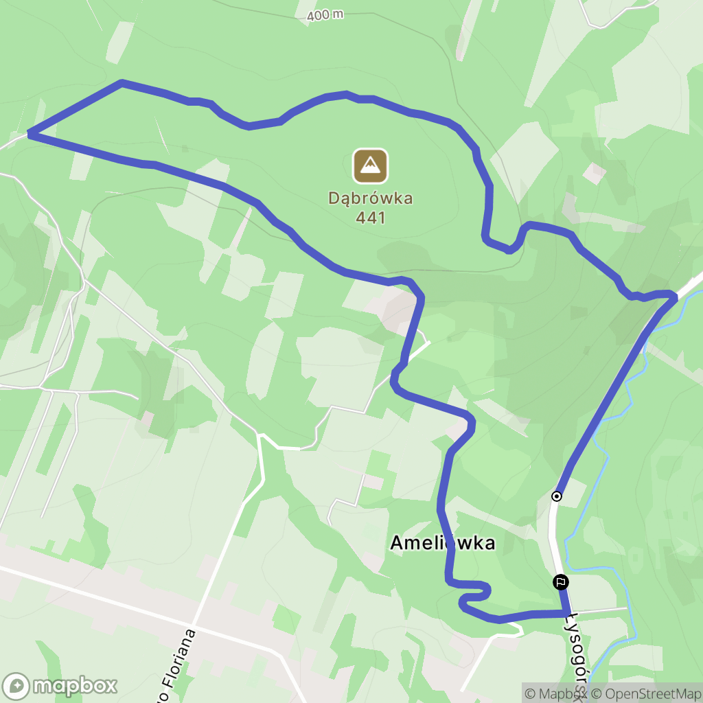 Ameliówka: mapa trasy - Poland