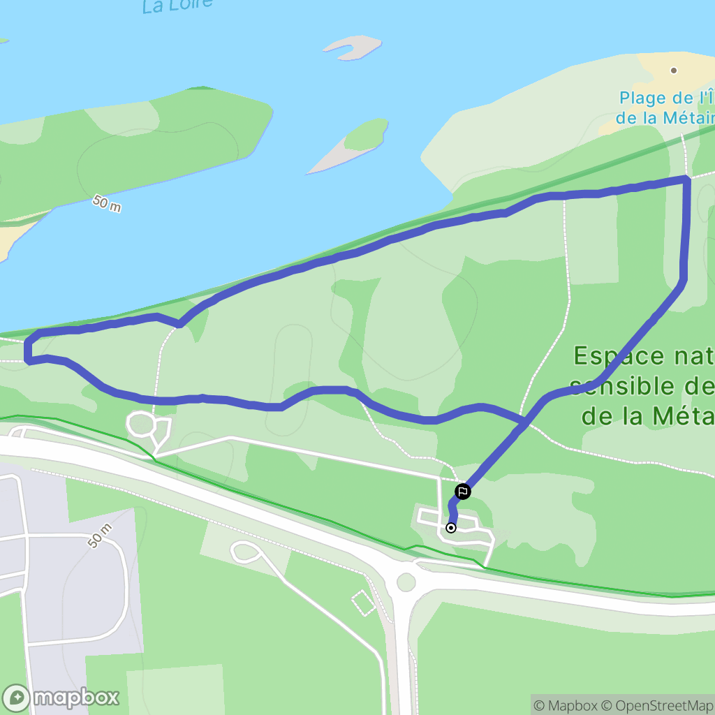 La Ville-aux-Dames : carte du parcours de randonnée - France