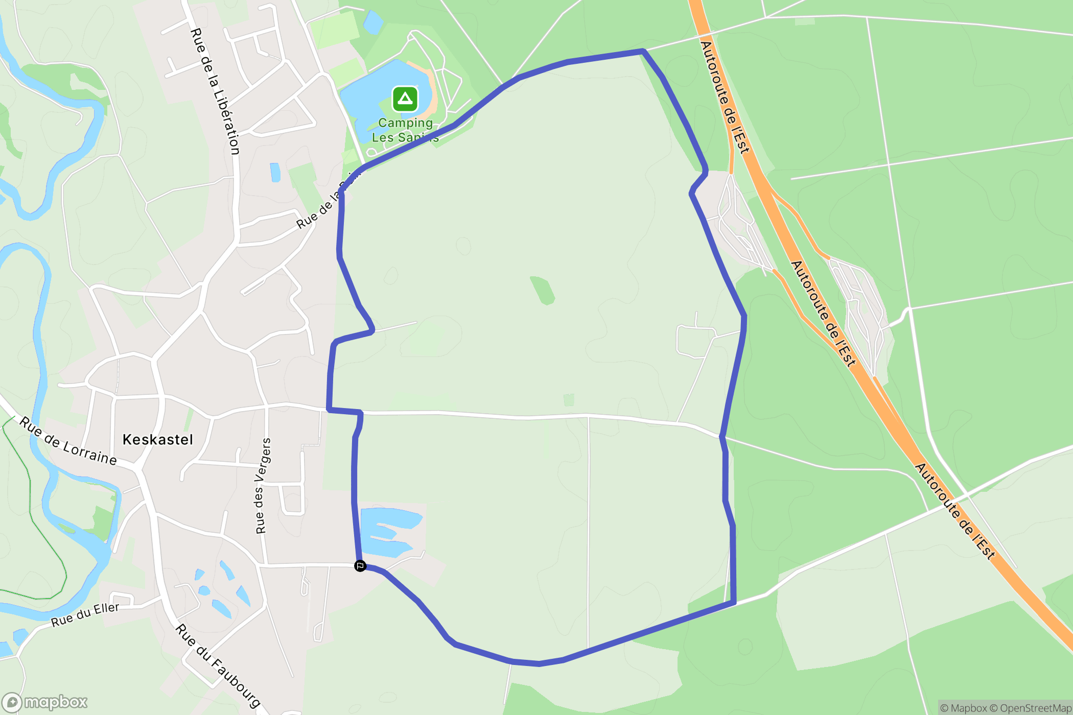Keskastel : carte du parcours de randonnée - France