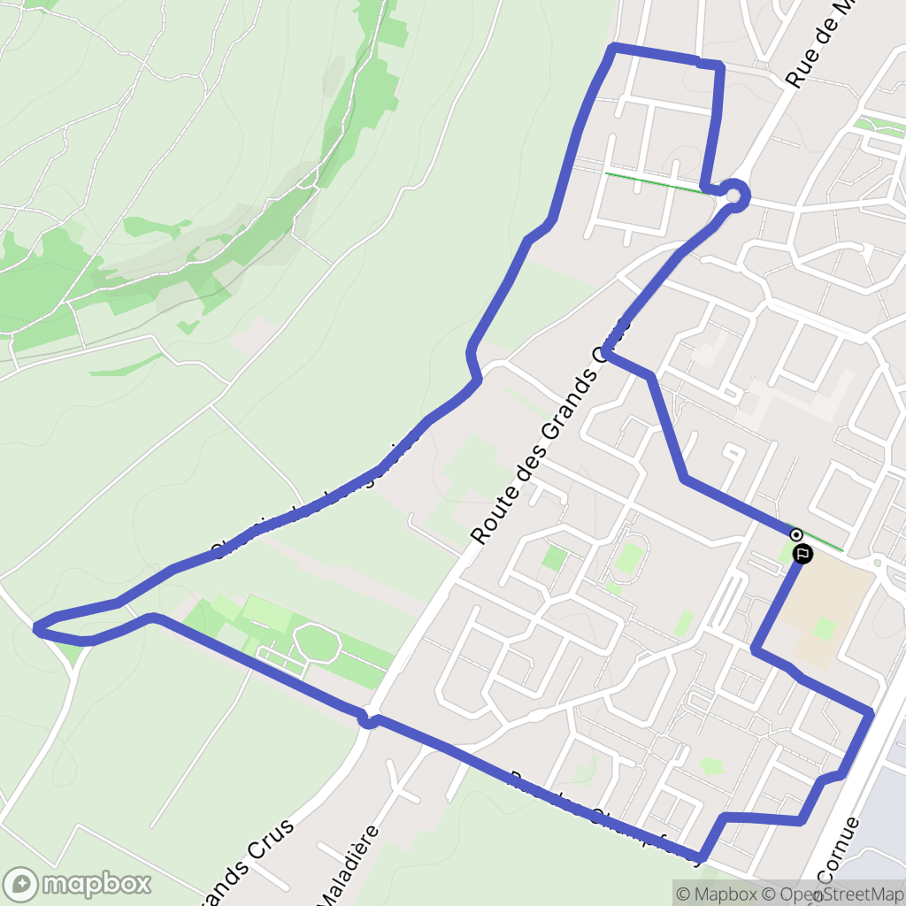 Marsannay-la-Côte : carte du parcours de randonnée - France