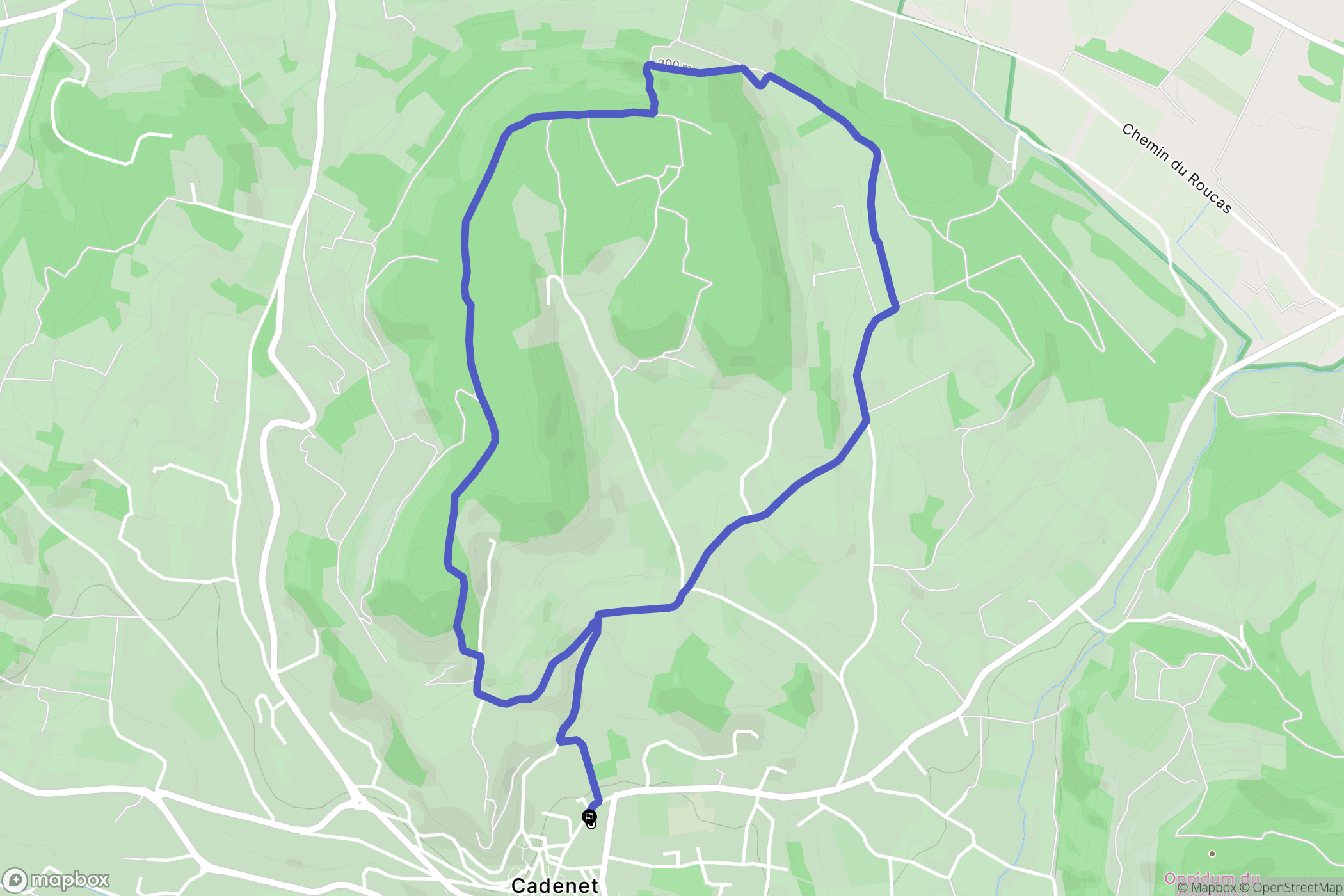 Cadenet : carte du parcours de randonnée - France