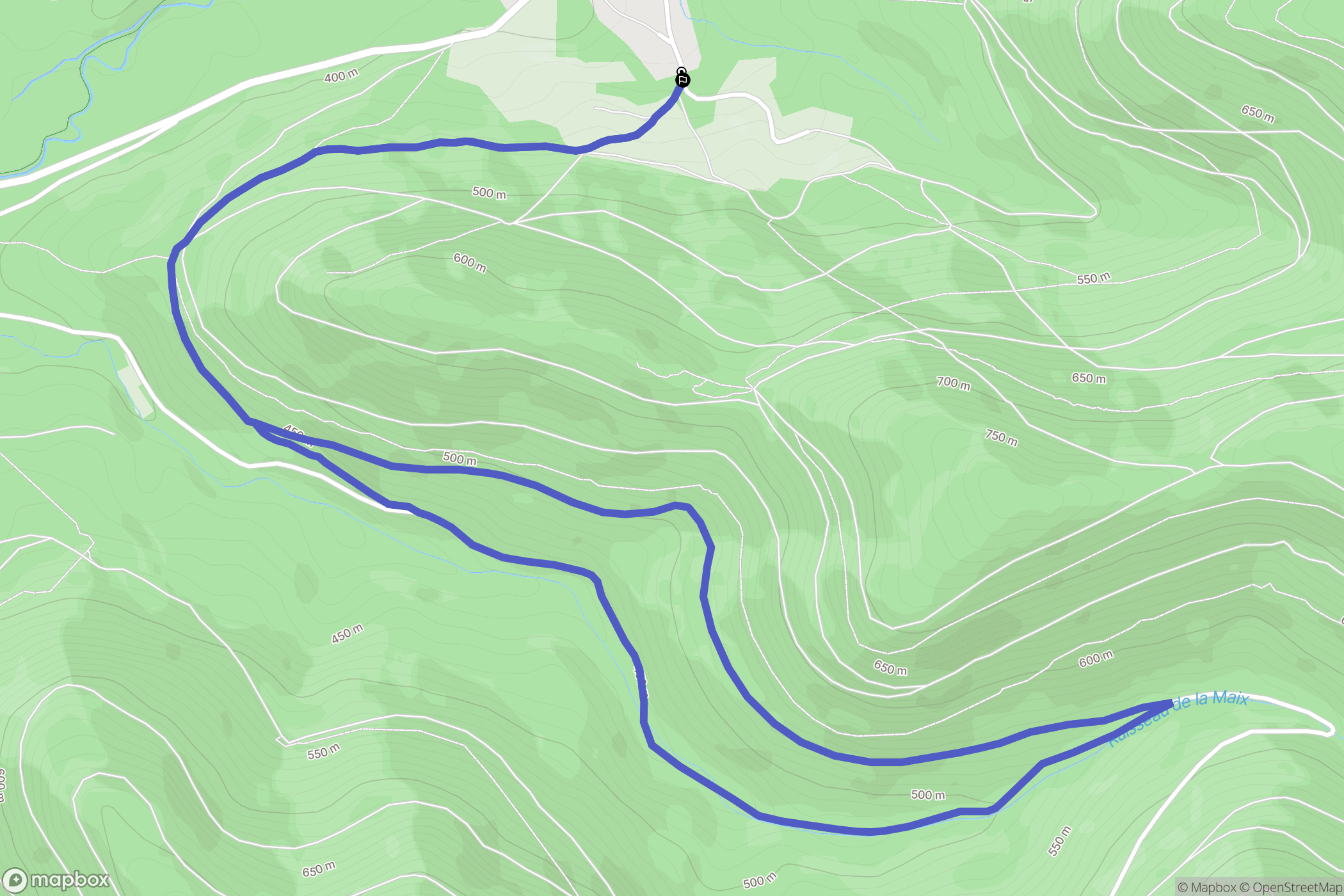 Luvigny : carte du parcours de randonnée - France