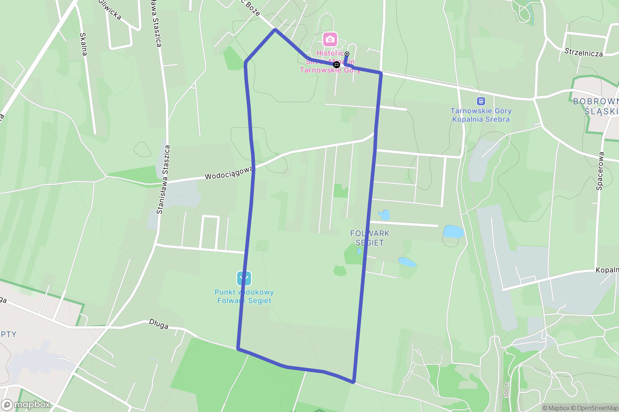 Tarnowskie Góry: mapa trasy - Poland