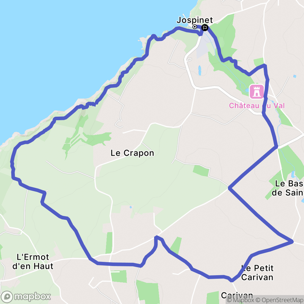 Lamballe-Armor : carte du parcours de randonnée - France