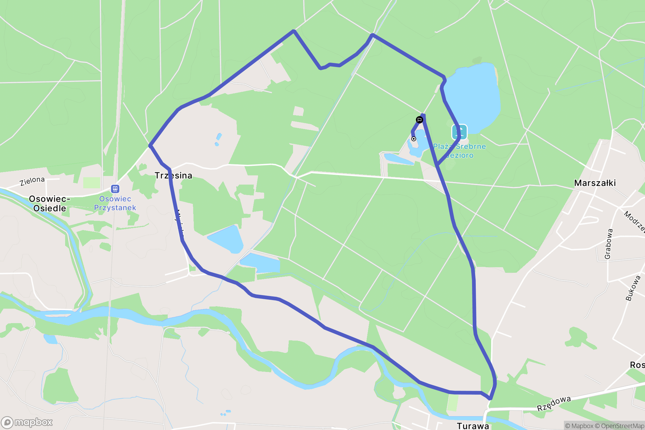 Turawa: mapa trasy - Poland