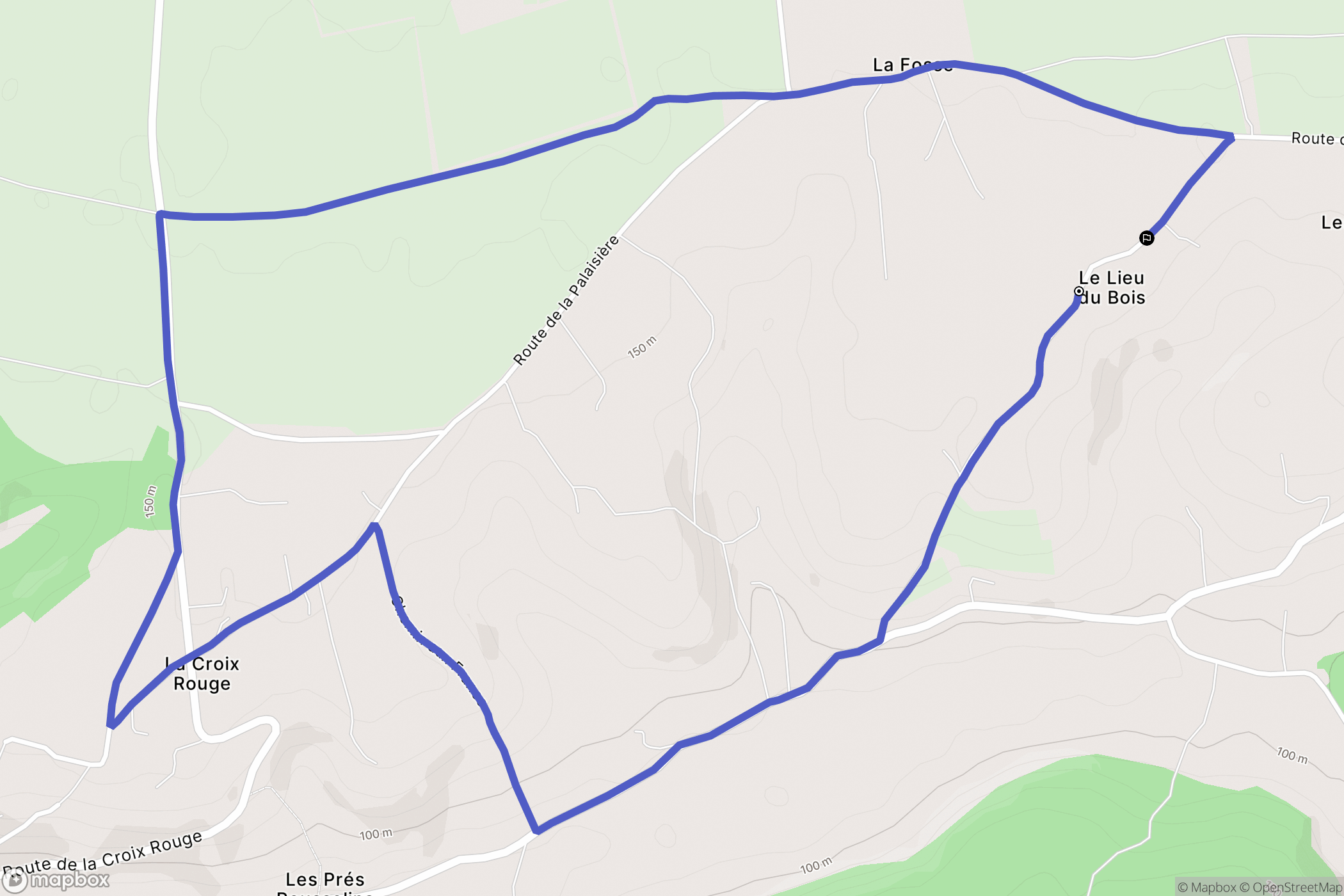 Marolles : carte du parcours de randonnée - France