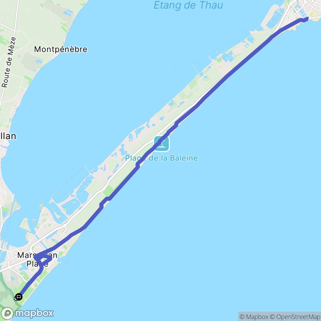 Marseillan : carte du parcours de randonnée - France