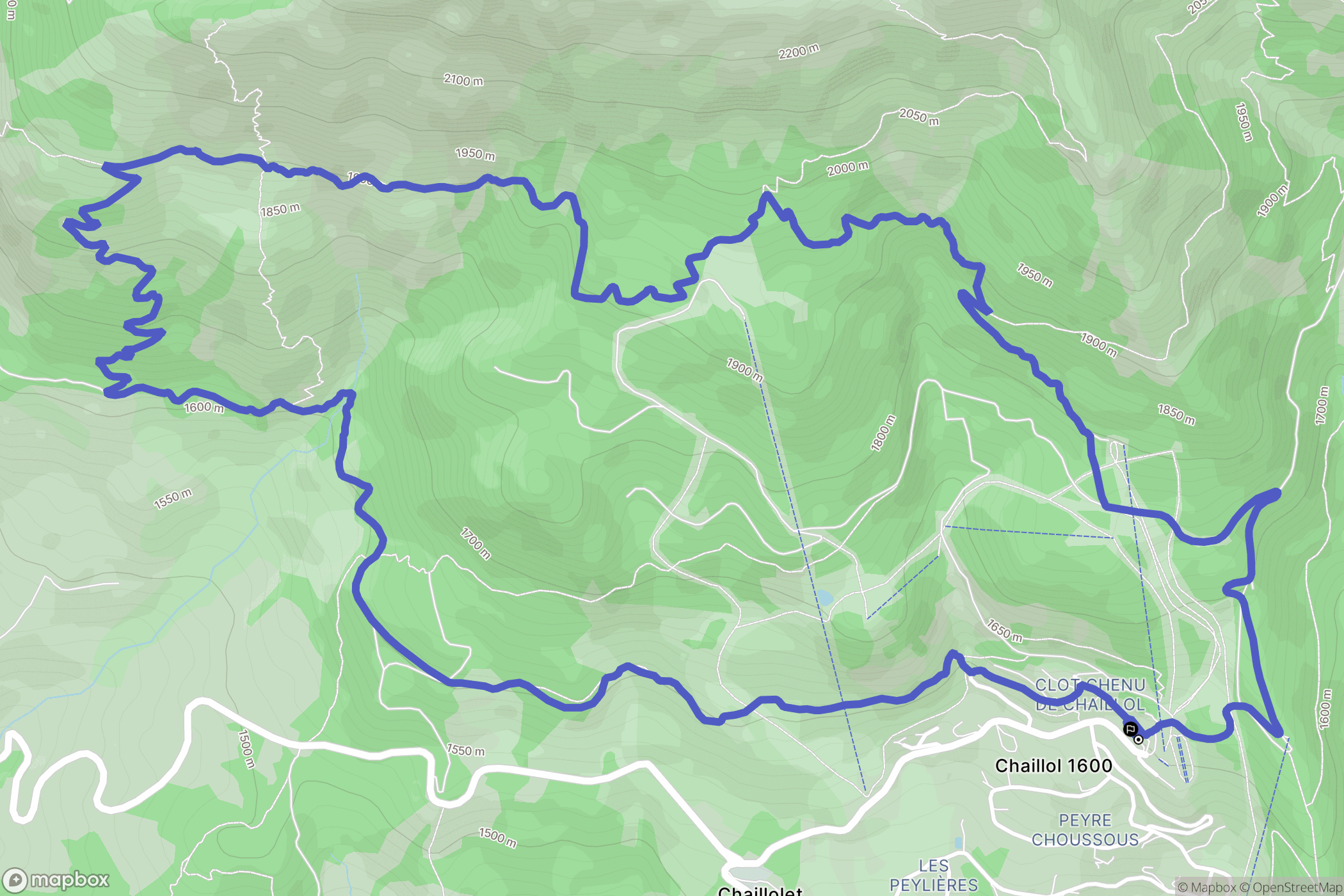 Saint-Michel-de-Chaillol : carte du parcours de randonnée - France