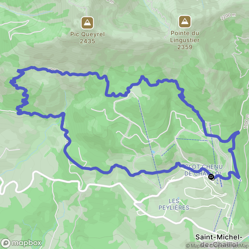 Saint-Michel-de-Chaillol : carte du parcours de randonnée - France