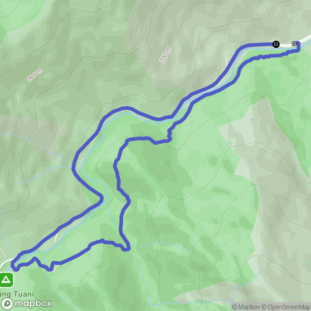 Corte : carte du parcours de randonnée - France