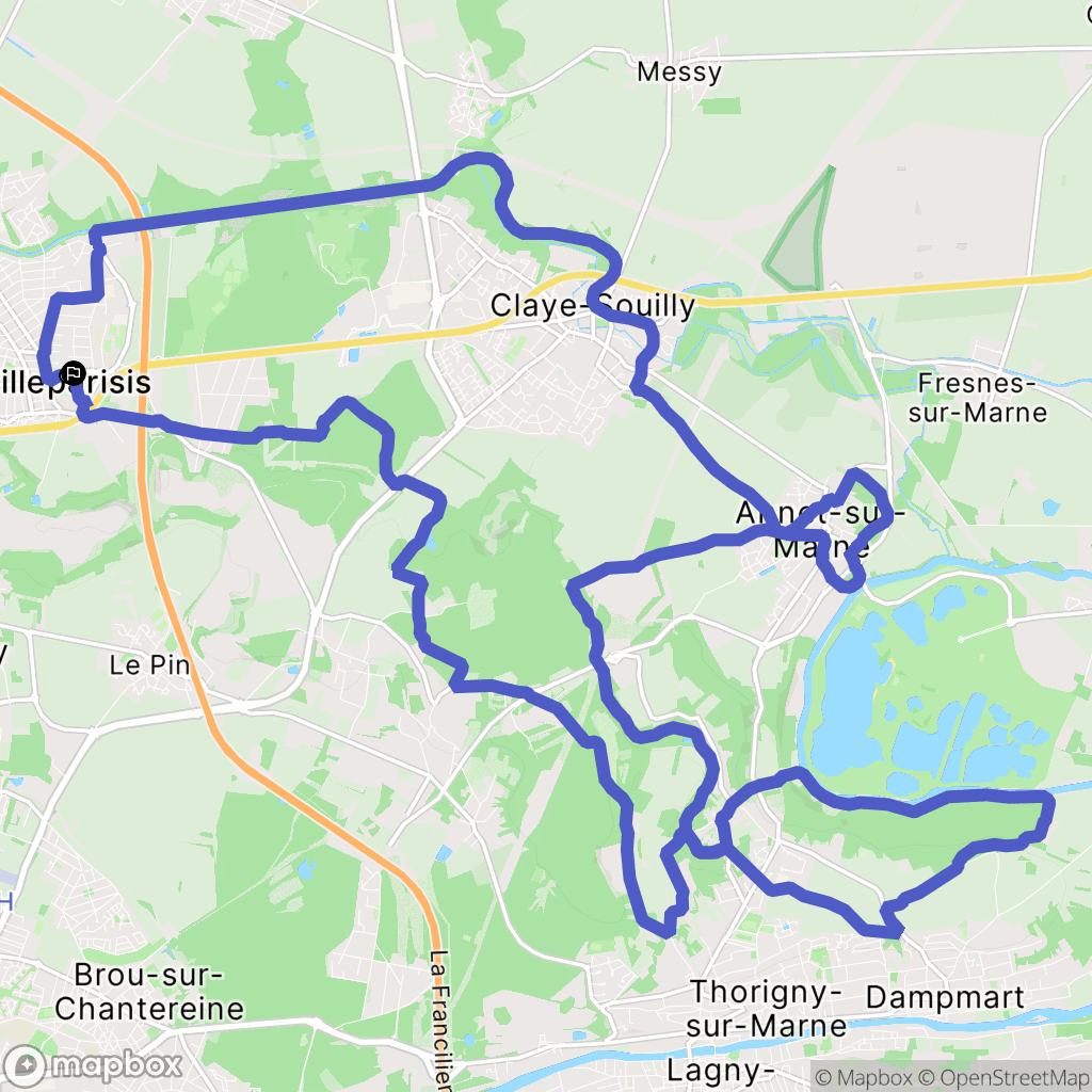 Villeparisis : carte du parcours de randonnée - France
