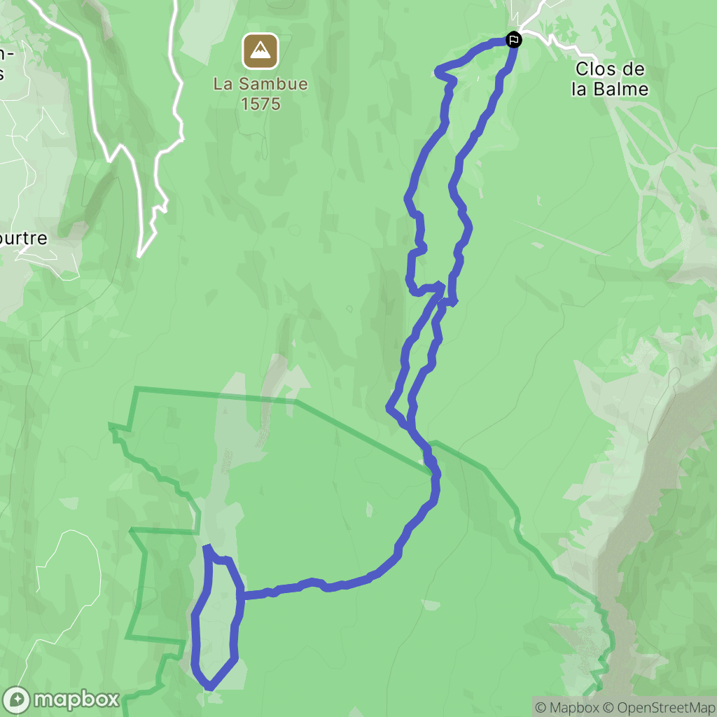 Corrençon-en-Vercors : carte du parcours de randonnée - France