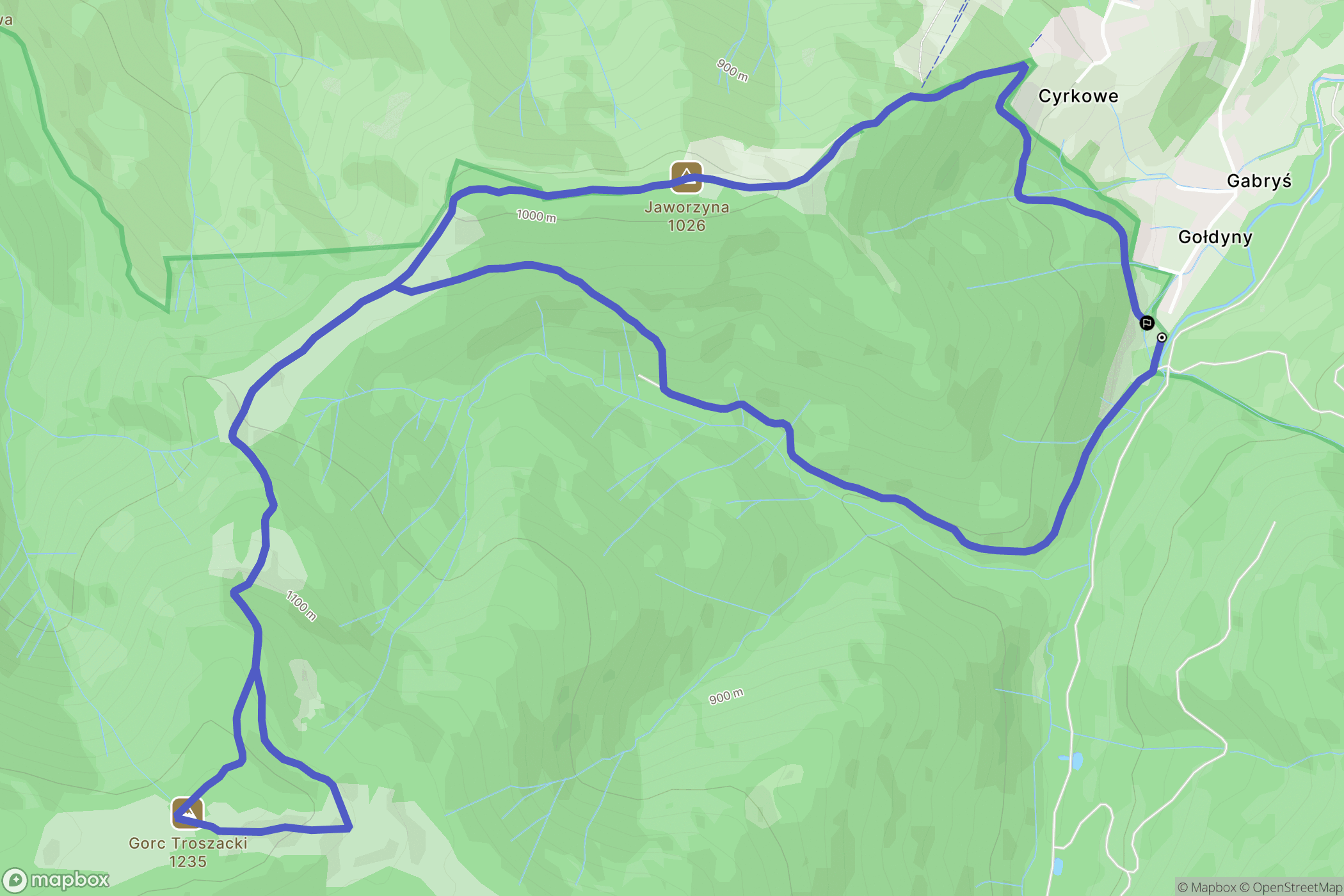 Lubomierz: mapa trasy - Poland