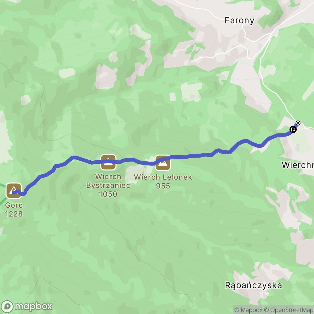 Zasadne: mapa trasy - Poland