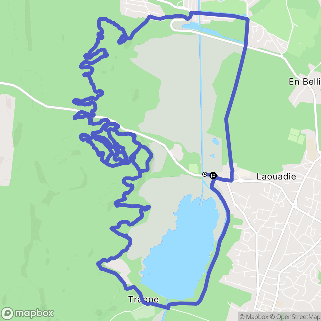 Biscarrosse : carte du parcours de randonnée - France