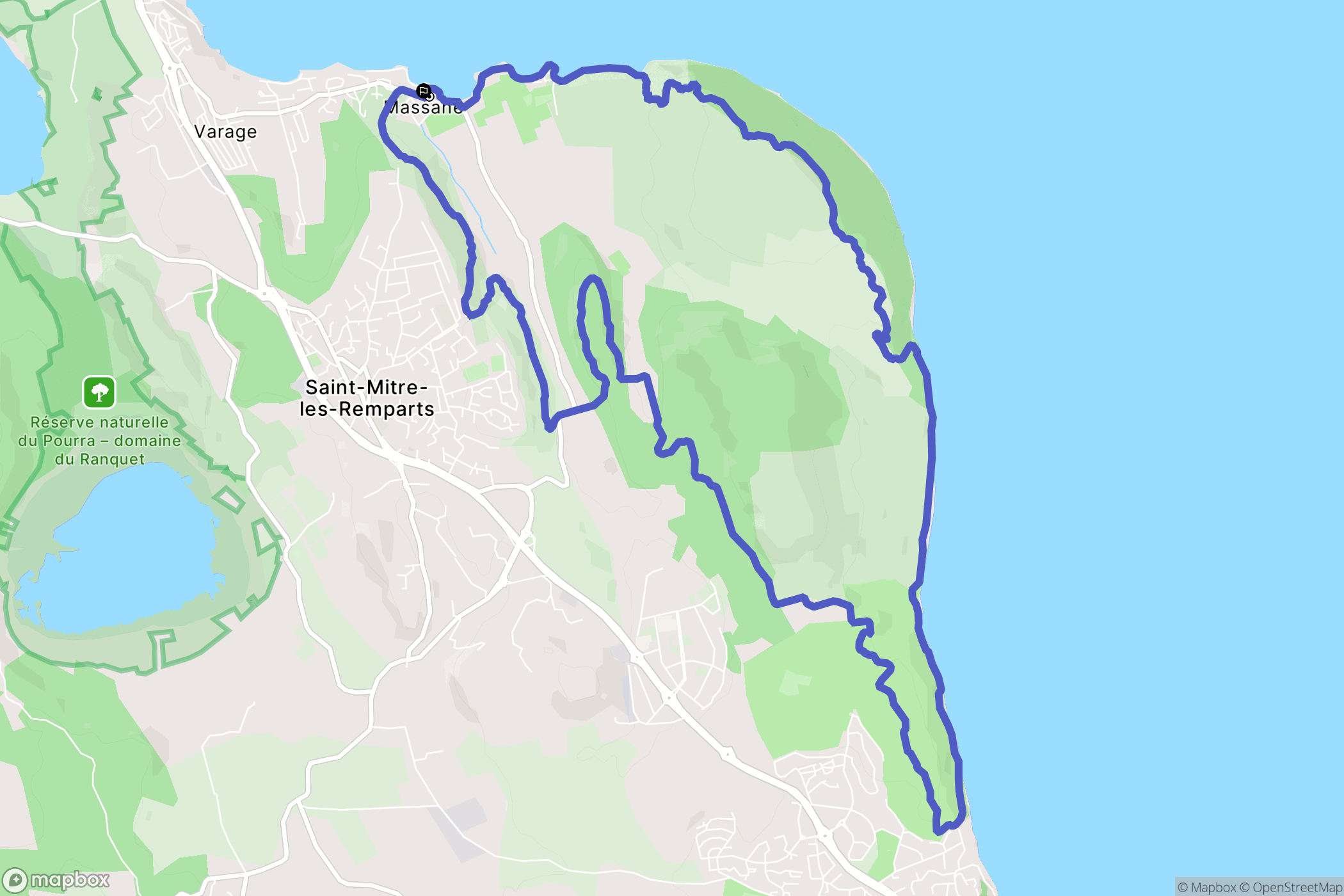 Saint-Mitre-les-Remparts : carte du parcours de randonnée - France
