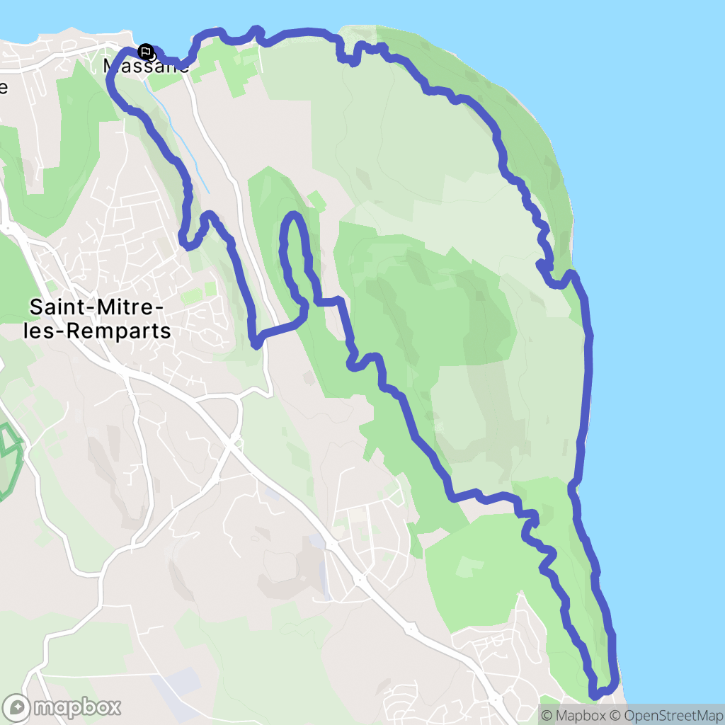 Saint-Mitre-les-Remparts : carte du parcours de randonnée - France