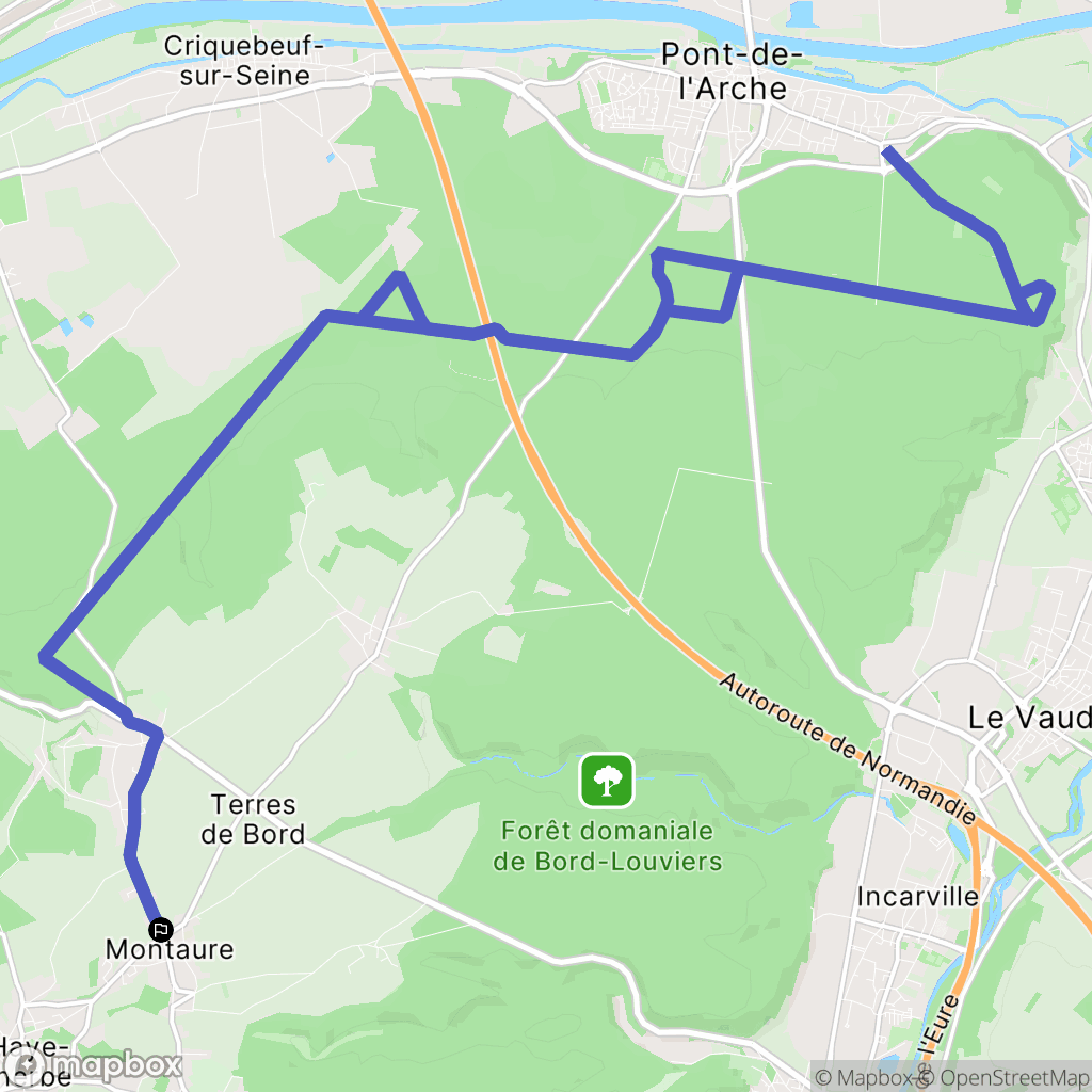Terres de Bord : carte du parcours de randonnée - France