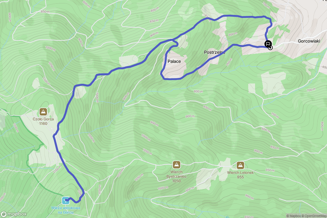 Zasadne: mapa trasy - Poland