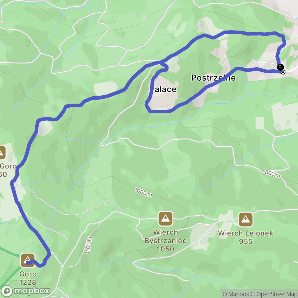 Zasadne: mapa trasy - Poland