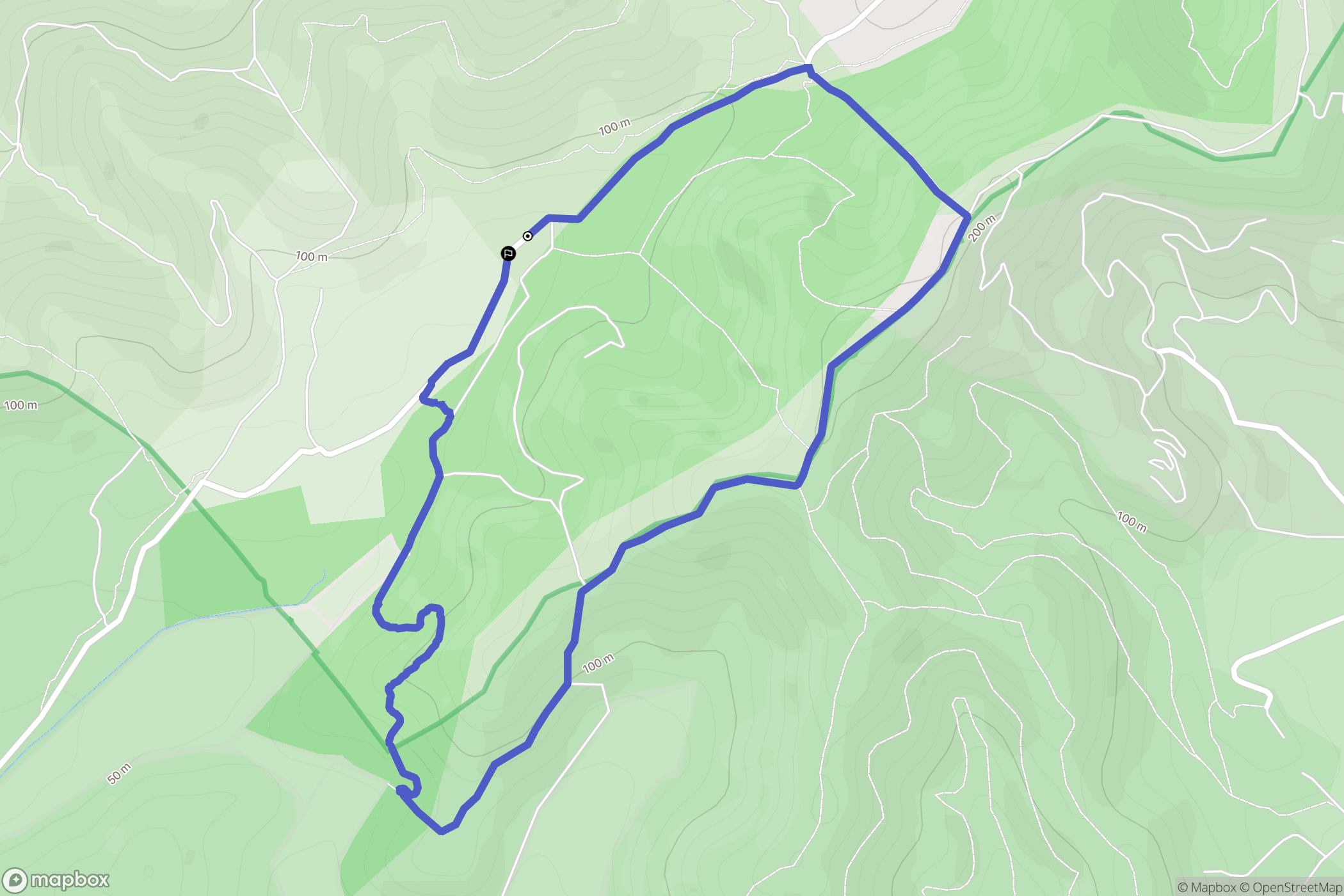 Hyères : carte du parcours de randonnée - France