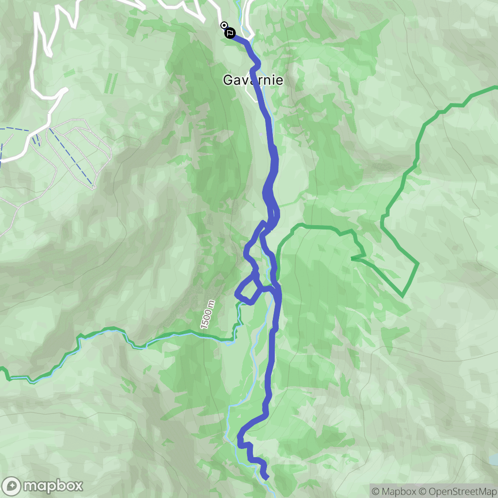 Gavarnie-Gèdre : carte du parcours de randonnée - France